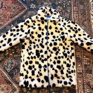 Stella McCartney Kids Dalmatian Faux Fur Coat size 8